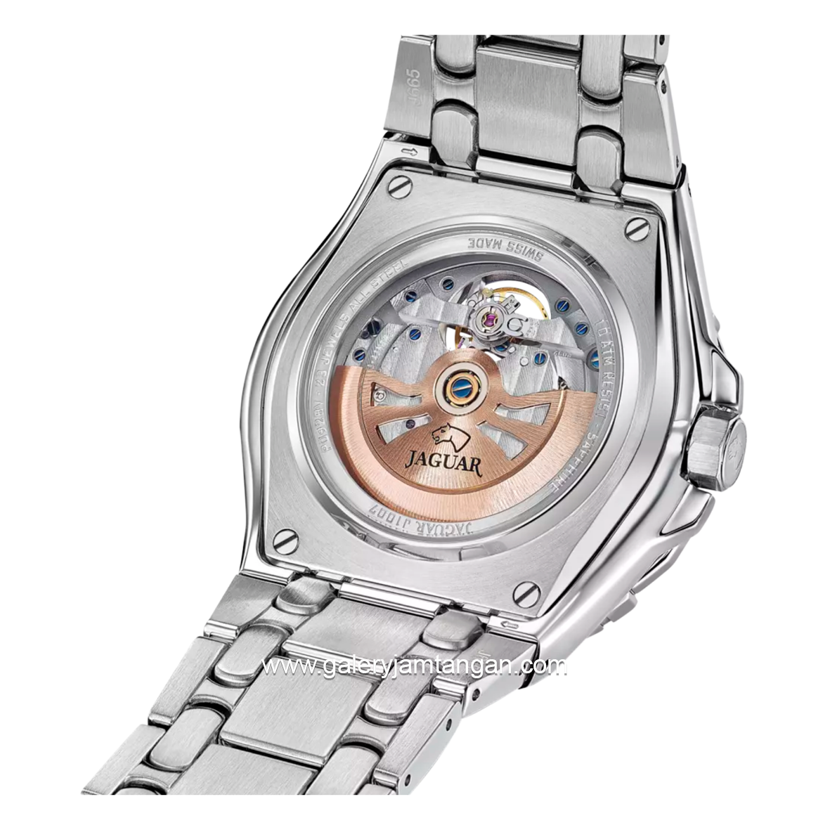 JAGUAR J1007/3 Balancier Automatic Silver Dial Green Swiss Made