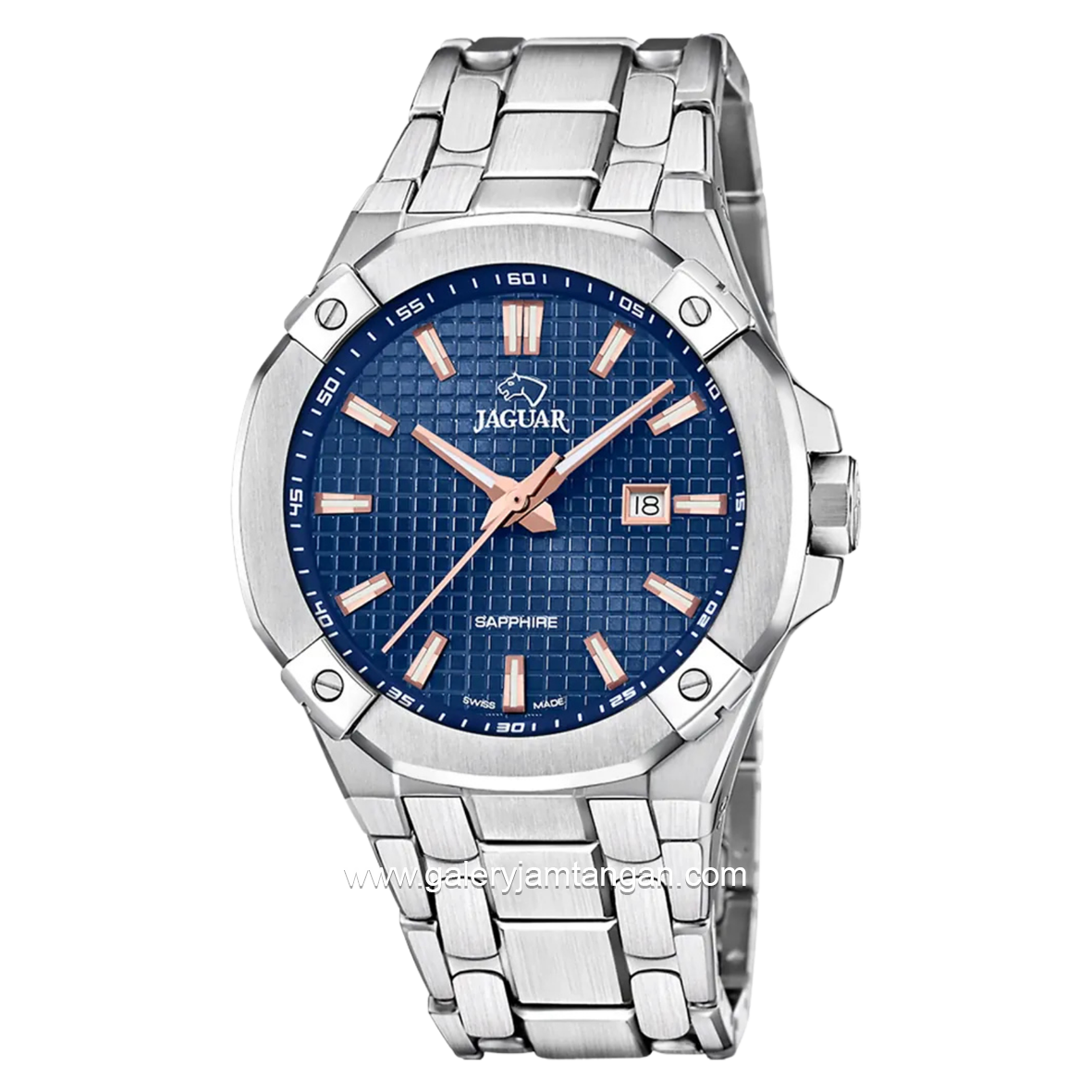 JAGUAR J1009/2 Silver Dial Blue Stainless Steel Swiss Made