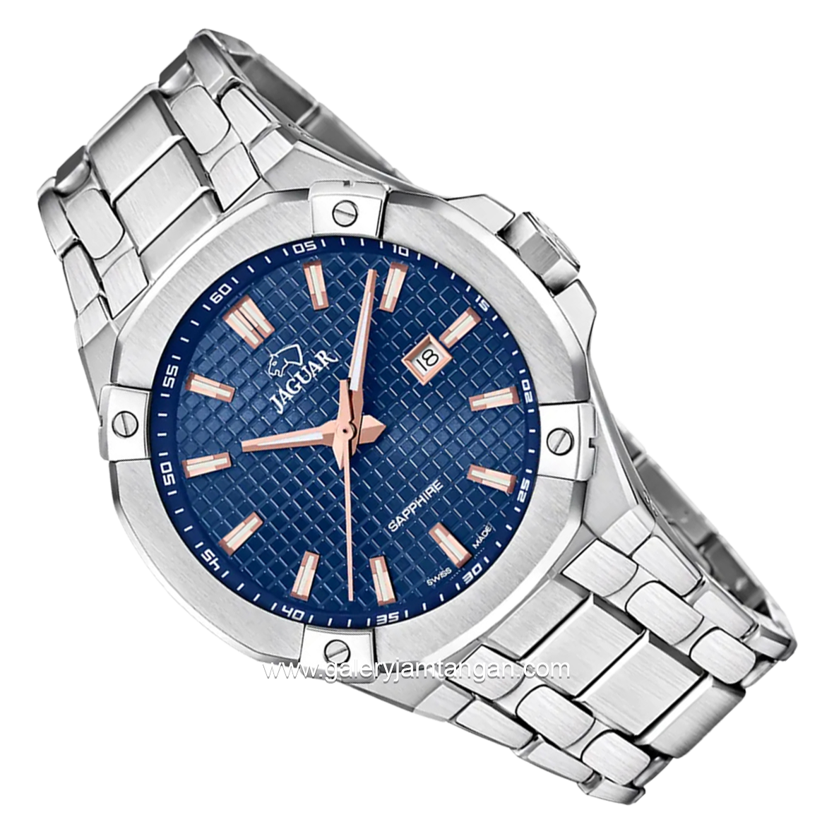 JAGUAR J1009/2 Silver Dial Blue Stainless Steel Swiss Made