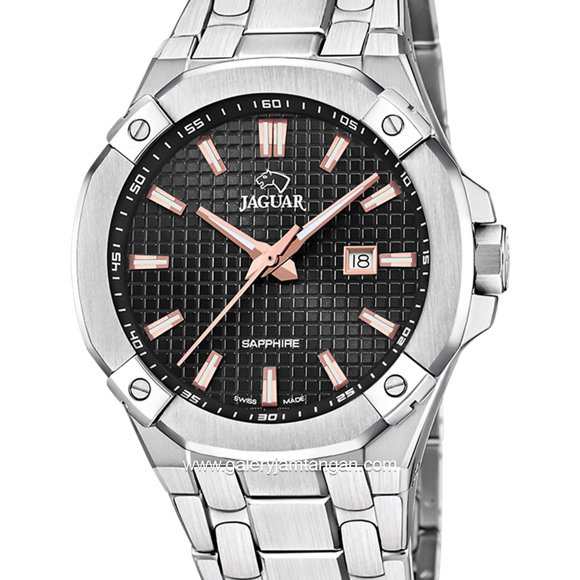 JAGUAR J1009/4 Silver Dial Black Swiss Made