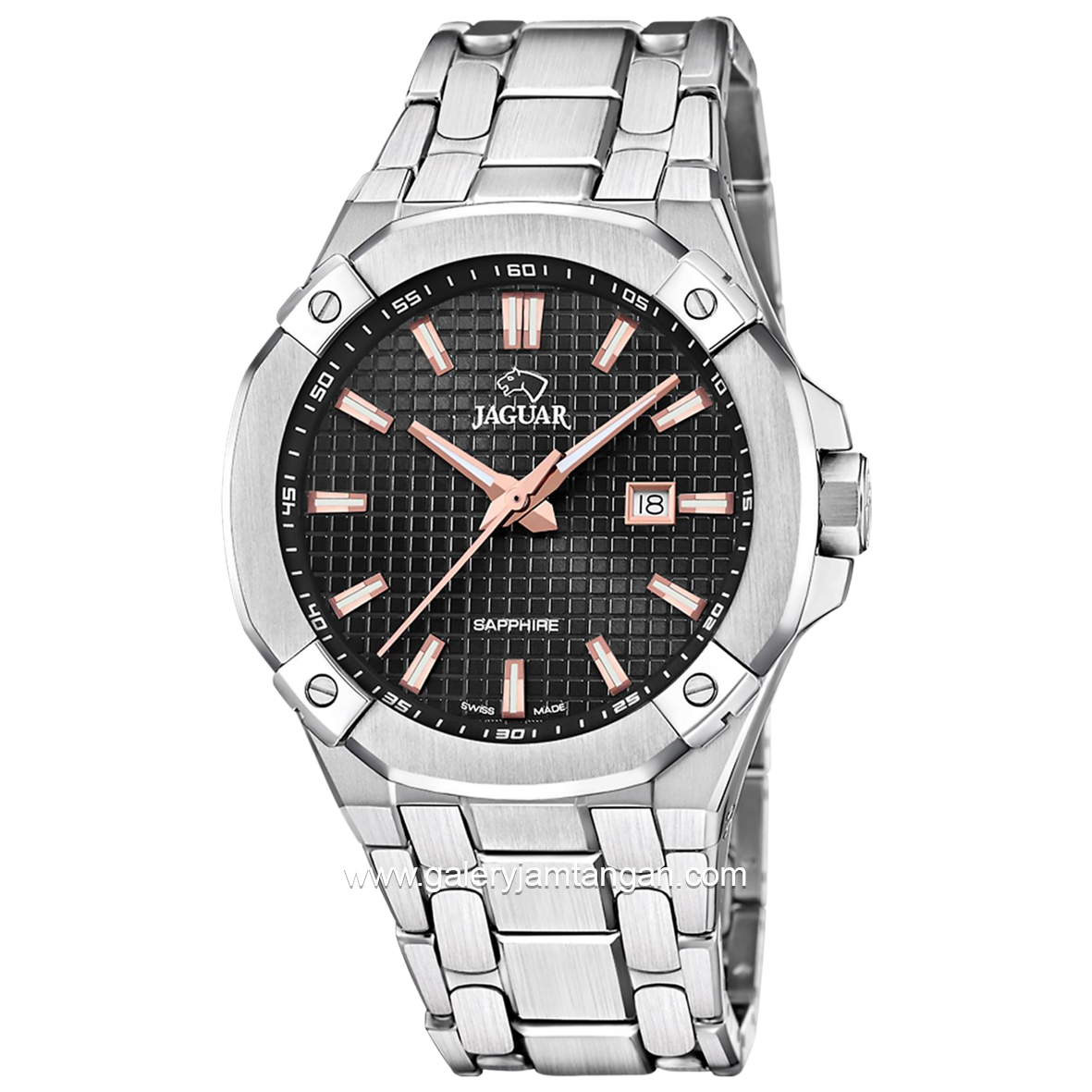 JAGUAR J1009/4 Silver Dial Black Swiss Made