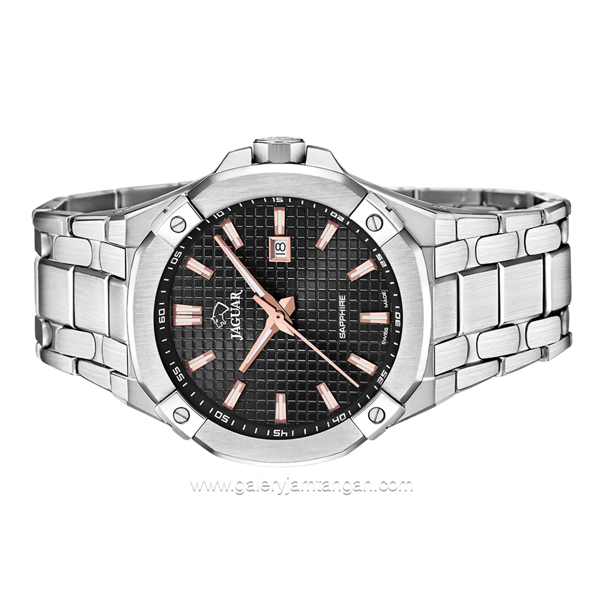 JAGUAR J1009/4 Silver Dial Black Swiss Made