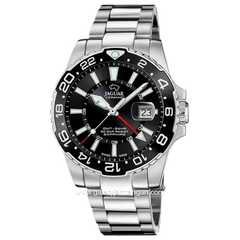 JAGUAR J1011/6 Silver Dial Black Stainless Steel Siwss Made