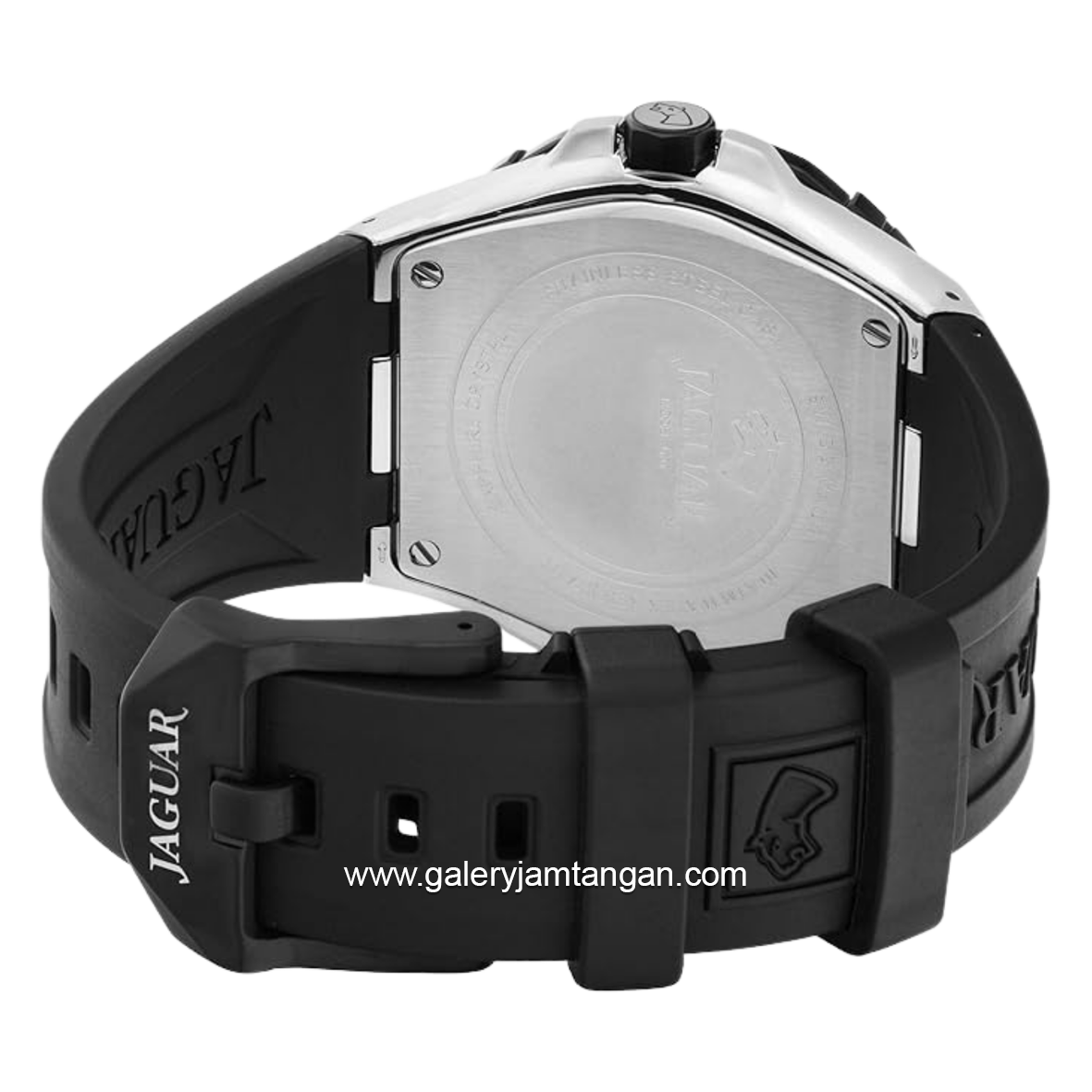 JAGUAR J1019/1 Black Dial Green Sapphire Rubber Strap