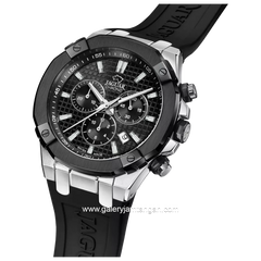 JAGUAR J1020/1 Rubber Black Dial Black Chronograph Swiss Made