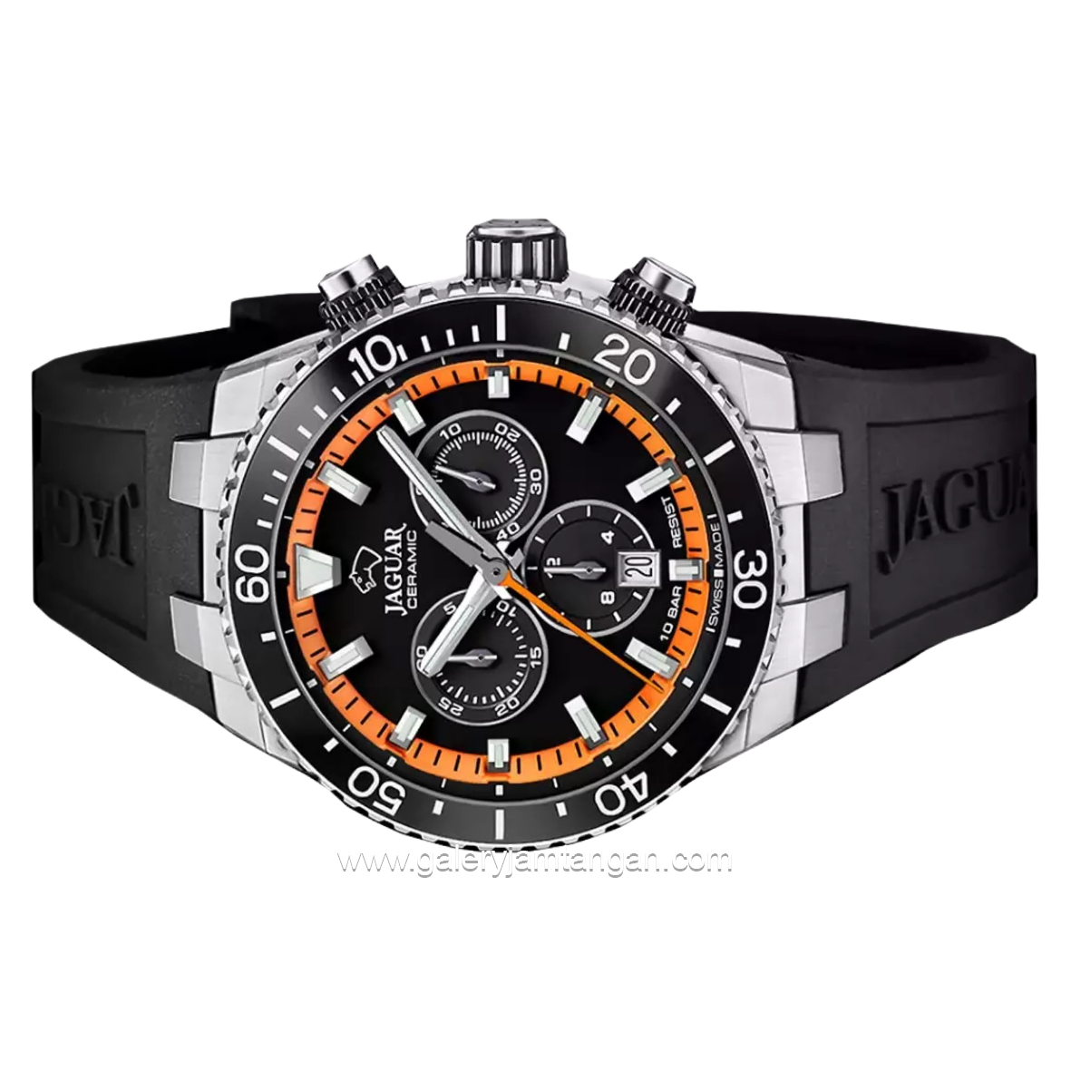 JAGUAR J1021/4 Black Rubber Strap Swiss Made