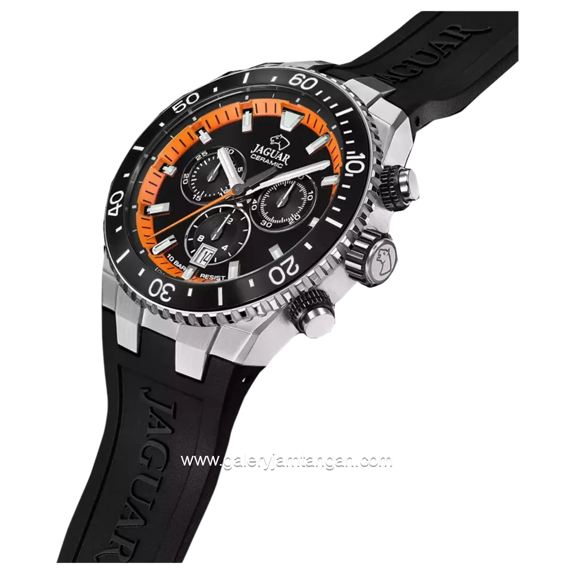 JAGUAR J1021/4 Black Rubber Strap Swiss Made
