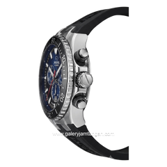 JAGUAR J1021/6 Black Silver Dial Blue Rubber Strap Swiss Made
