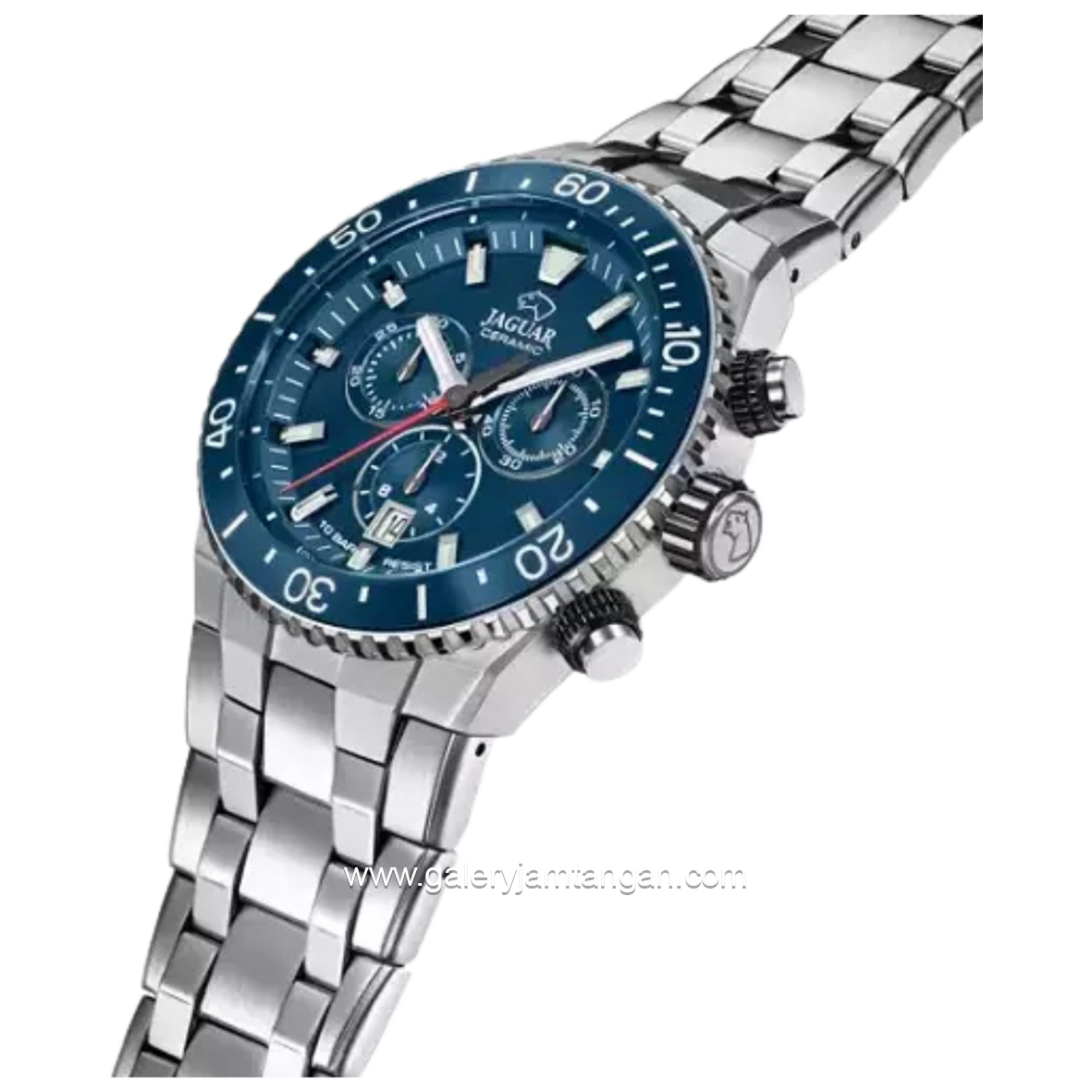 JAGUAR J1022/2 Silver Dial Blue Ceramic Stainless Steel Swiss Made