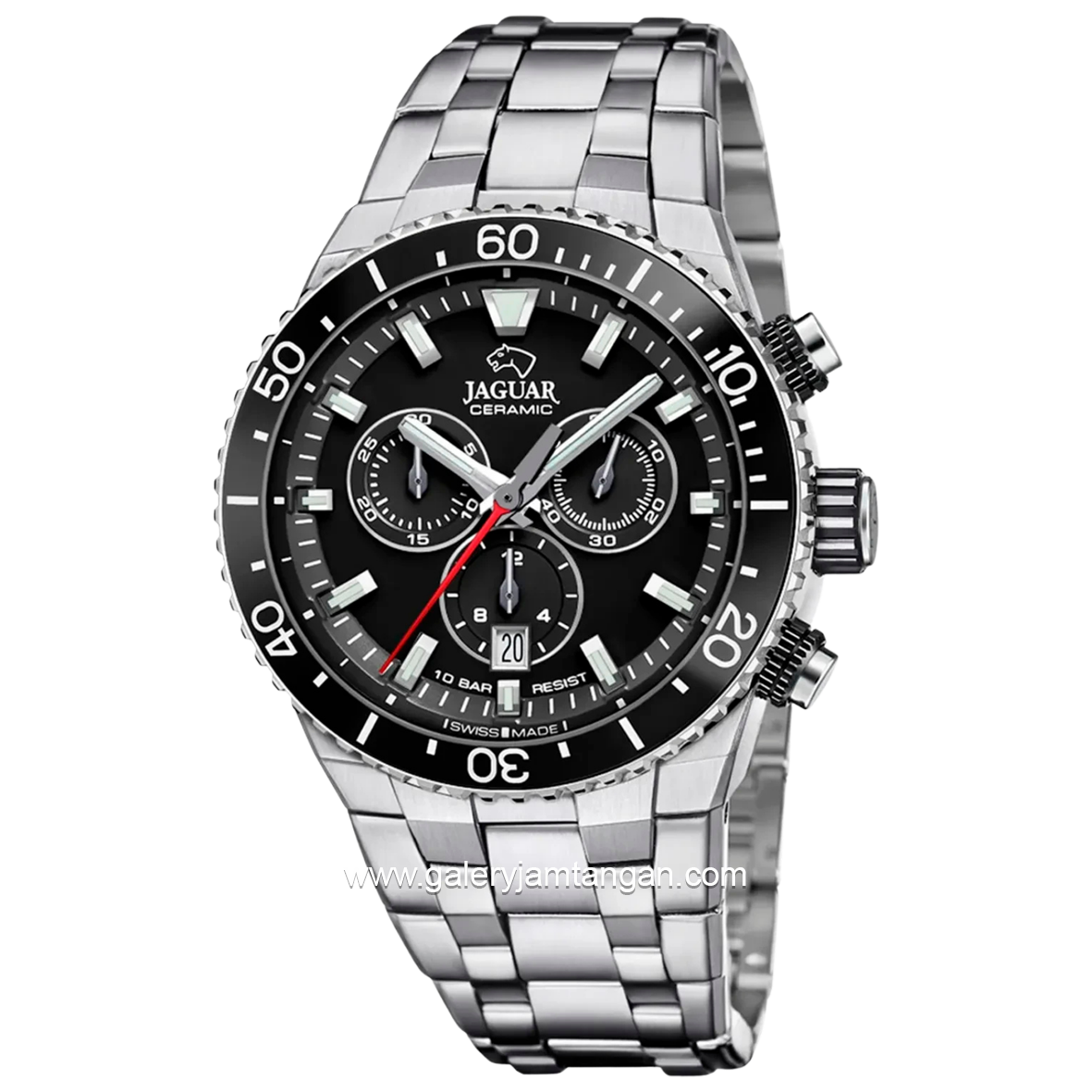 JAGUAR J1022/4 Silver Dial Black Ceramic Stainless Steel Swiss Made