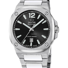 JAGUAR J1024/3 Silver Dial Black Stainless Steel Swiss Made