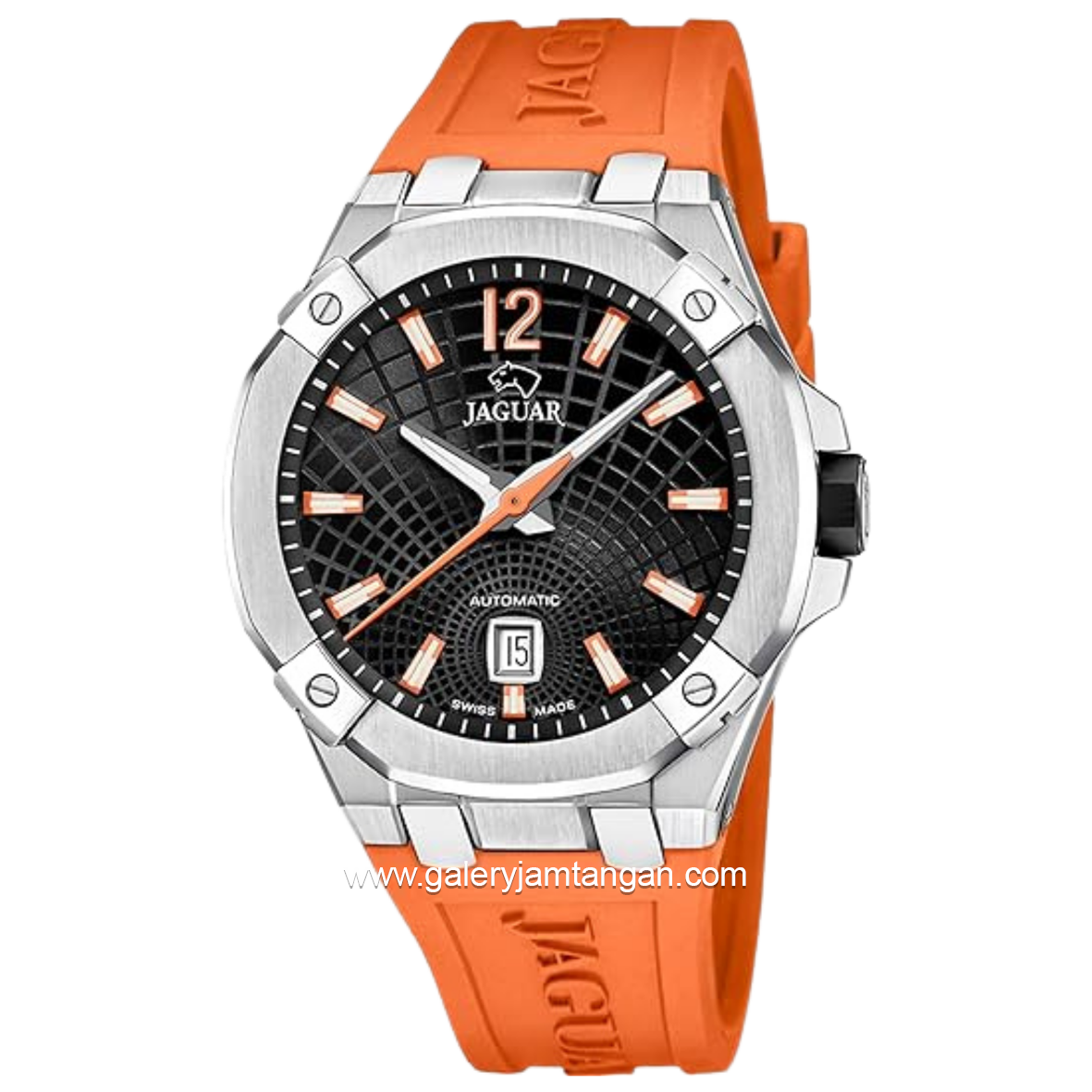 JAGUAR J1030/1 Orange Diplomatic Automatic Rubber Strap