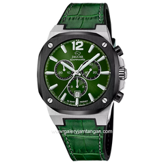 JAGUAR J1026/3 Green Leather Strap Swiss Made
