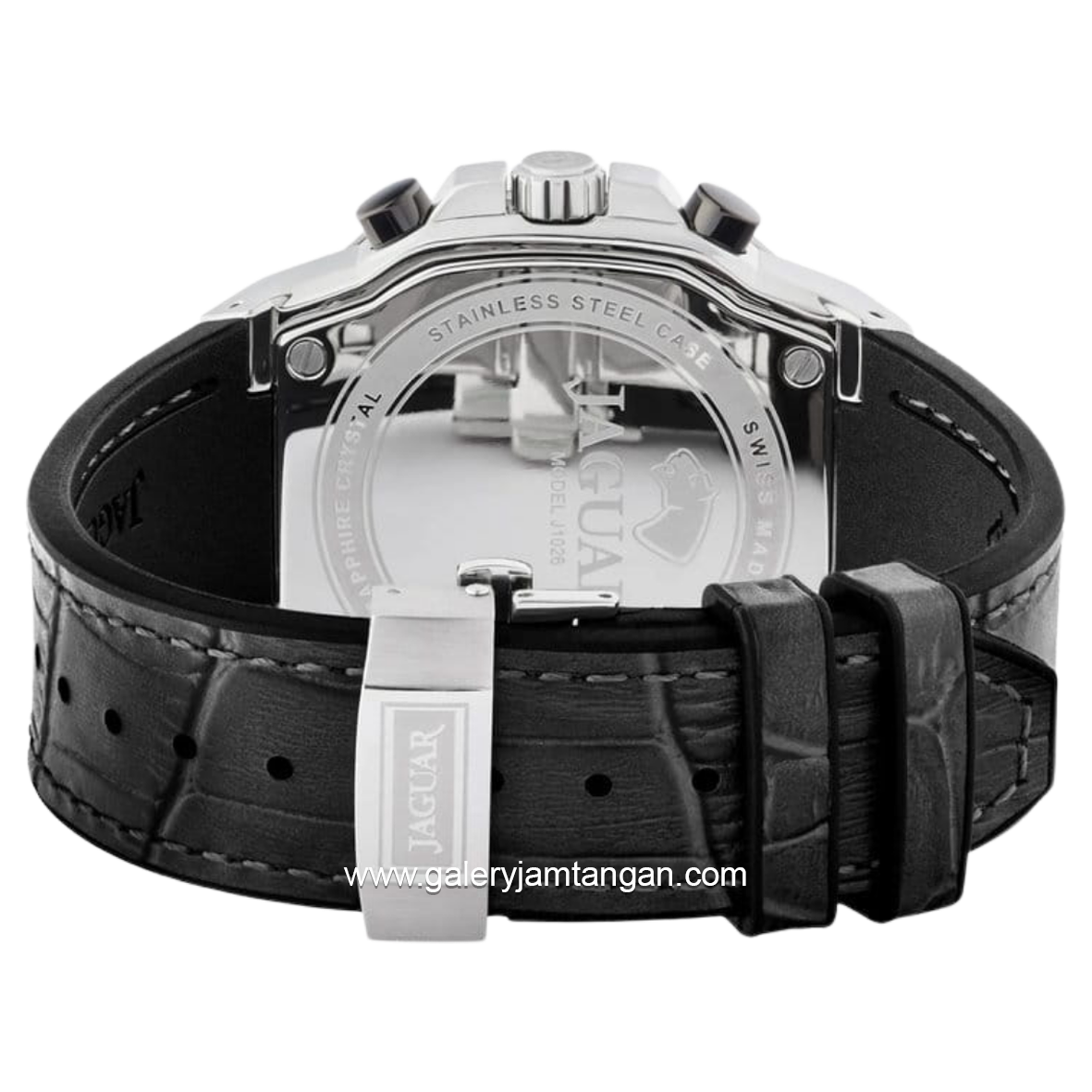 JAGUAR J1026/4 Black Leather Strap Swiss Made