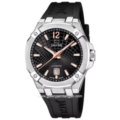 JAGUAR J1030/4 Black Diplomatic Automatic Rubber Strap