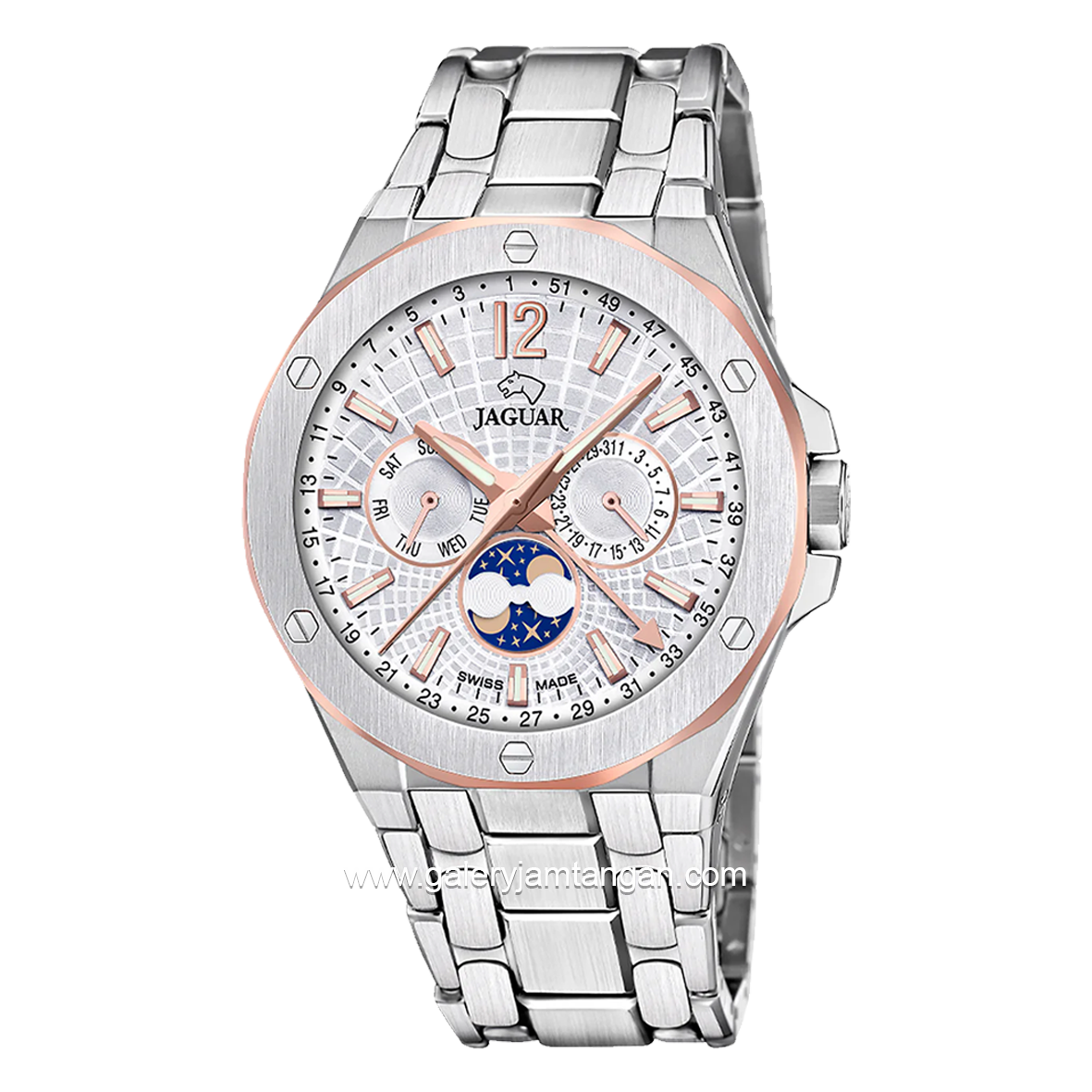 JAGUAR J1039/1 Silver Dial White Stainless Steel Swiss Made