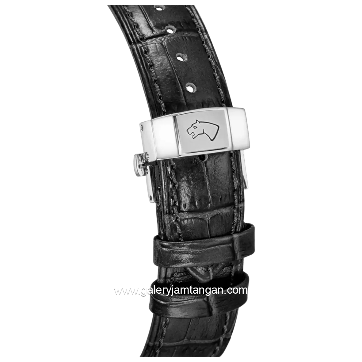 JAGUAR J1042/6 Black Dial Green Leather Strap Swiss Made