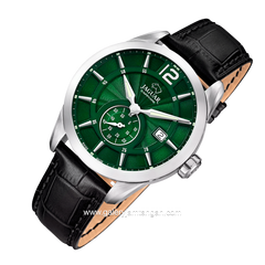 JAGUAR J663/3 Black Leather Dial Green Sapphire Swiss Made