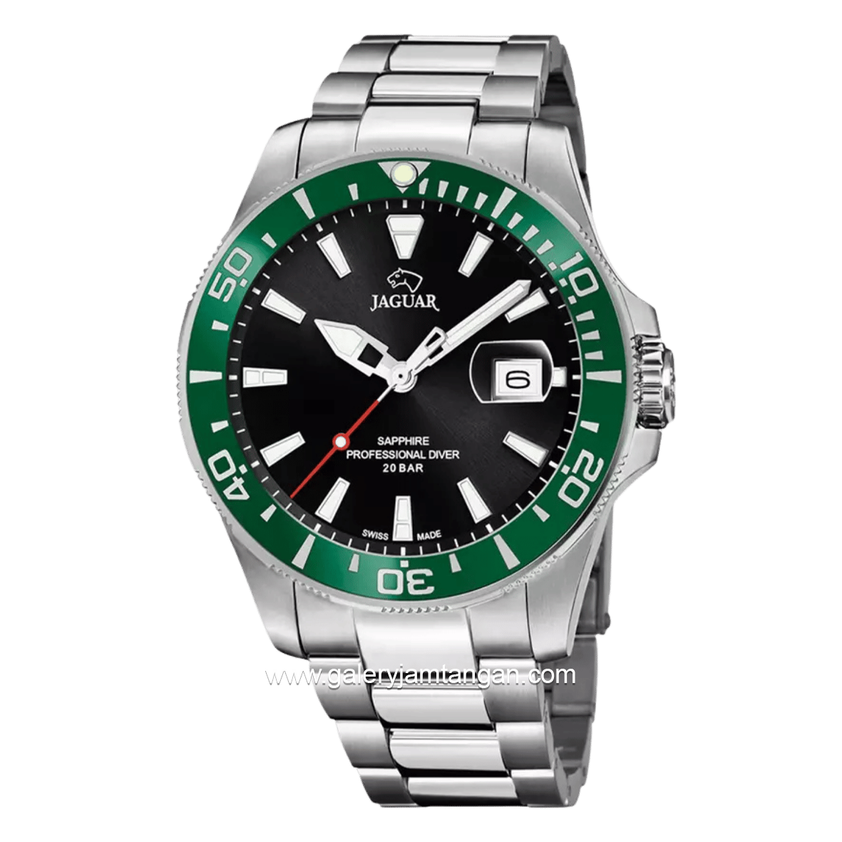 JAGUAR J860/H Silver Sapphire Crystal Stainless Steel Swiss Made