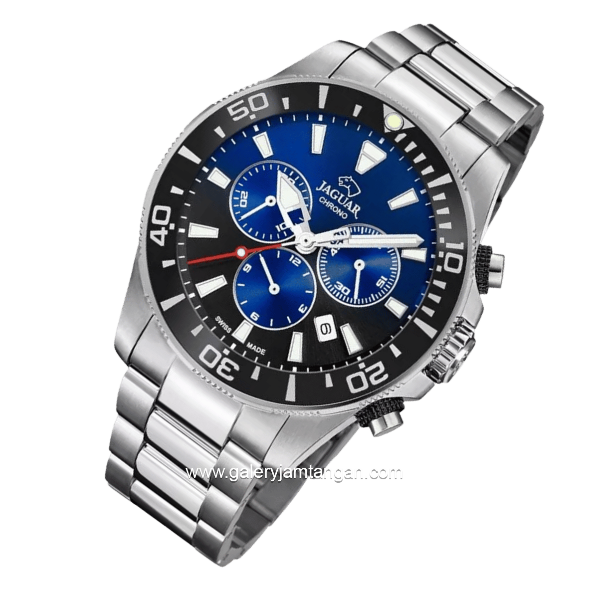 JAGUAR J861/8 Stainless Steel Silver Dial Blue Chronograph Swiss Made