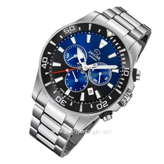 JAGUAR J861/8 Stainless Steel Silver Dial Blue Chronograph Swiss Made