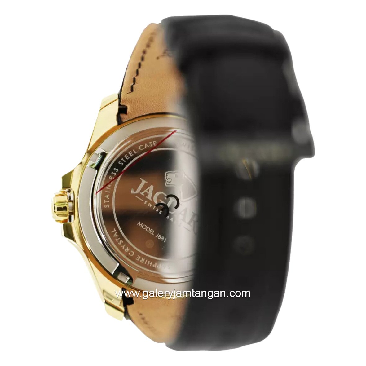 JAGUAR ACAMAR J881/1 Black Jarum Gold Leather Strap