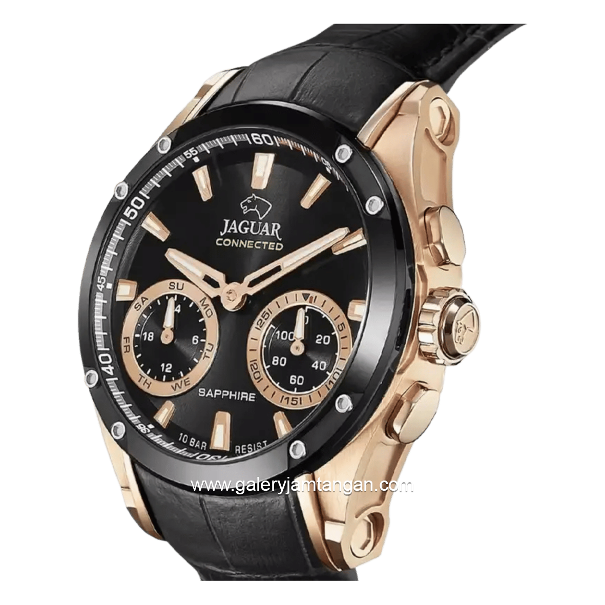JAGUAR J959/1 Connected Special Edition Leather Black Rosegold Swiss Made