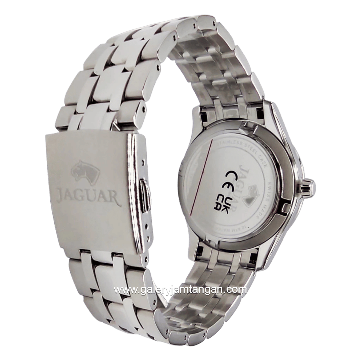 JAGUAR J964/2 Silver Sapphire Crystal Stainless Steel Swiss Made