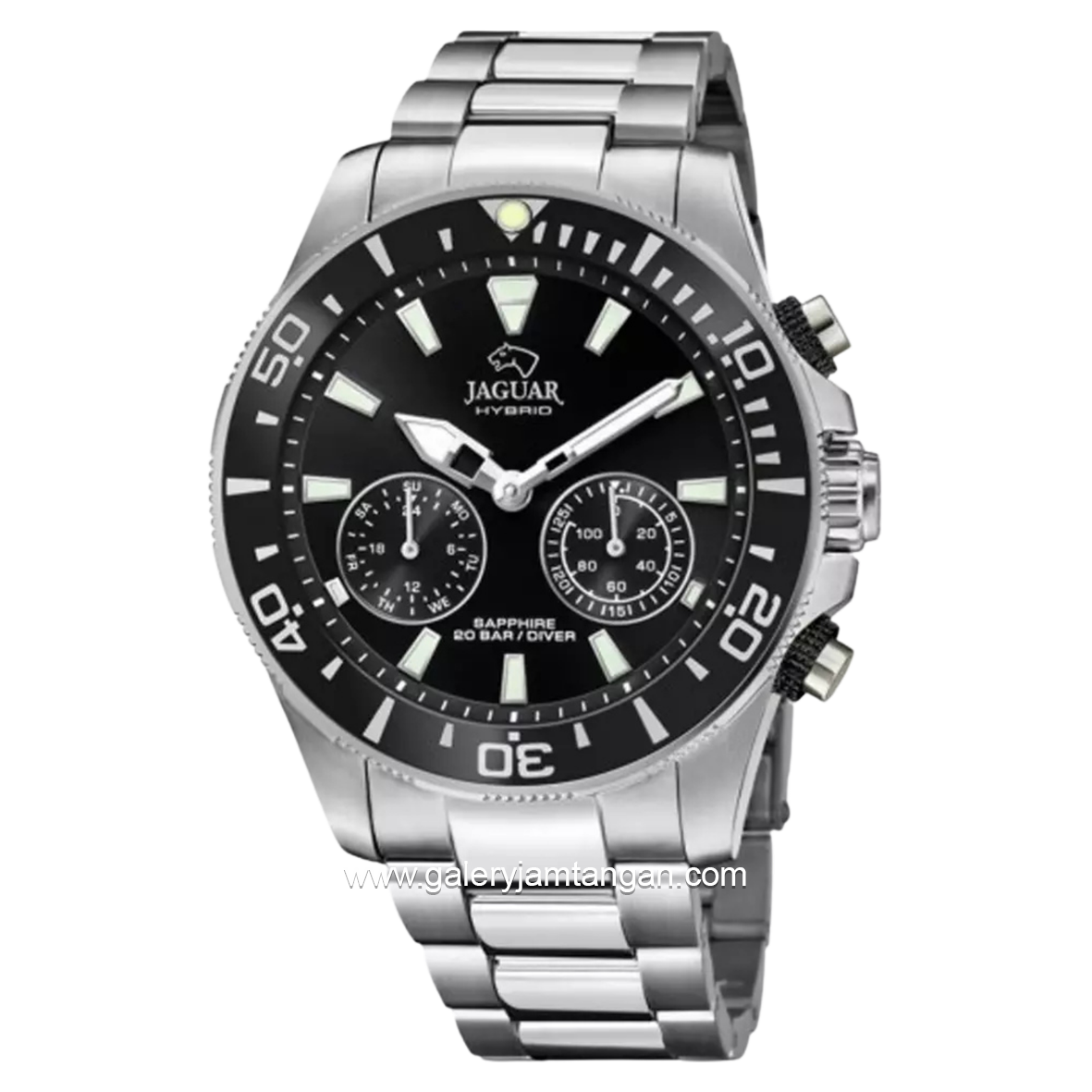 JAGUAR  J888/2 Connected Silver Dial Black Swiss Made