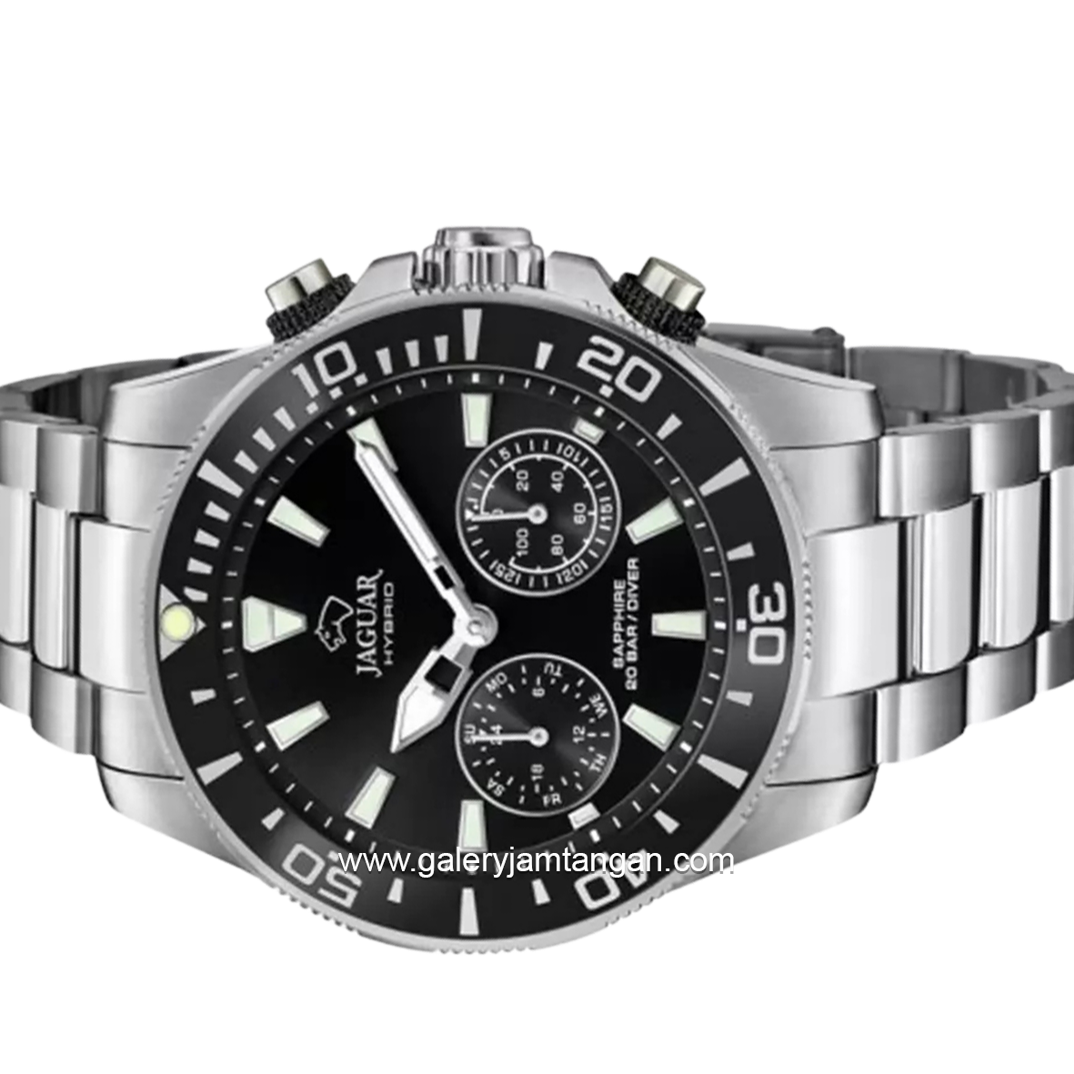 JAGUAR  J888/2 Connected Silver Dial Black Swiss Made
