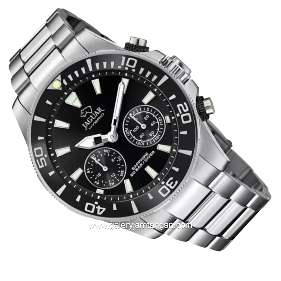 JAGUAR  J888/2 Connected Silver Dial Black Swiss Made