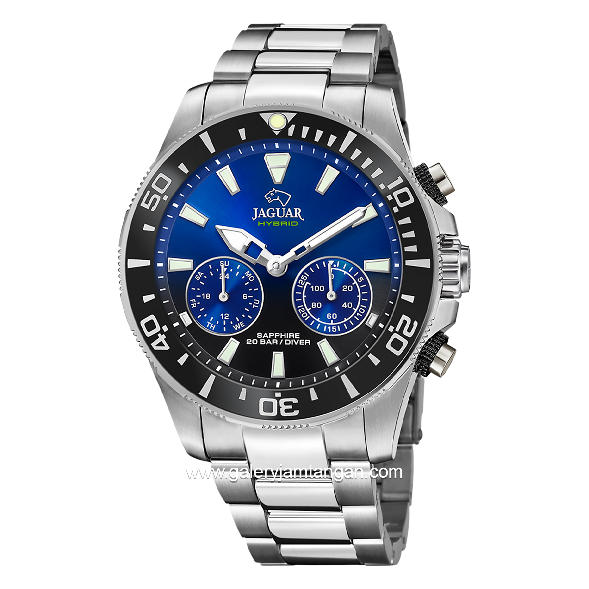 JAGUAR J888/6 Connected Silver Dial Blue Black Swiss Made