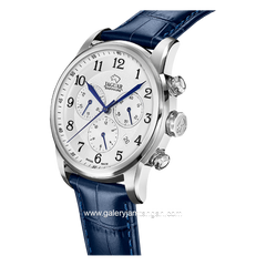 JAGUAR J968/4 Blue Dial White Leather Strap Swiss Made