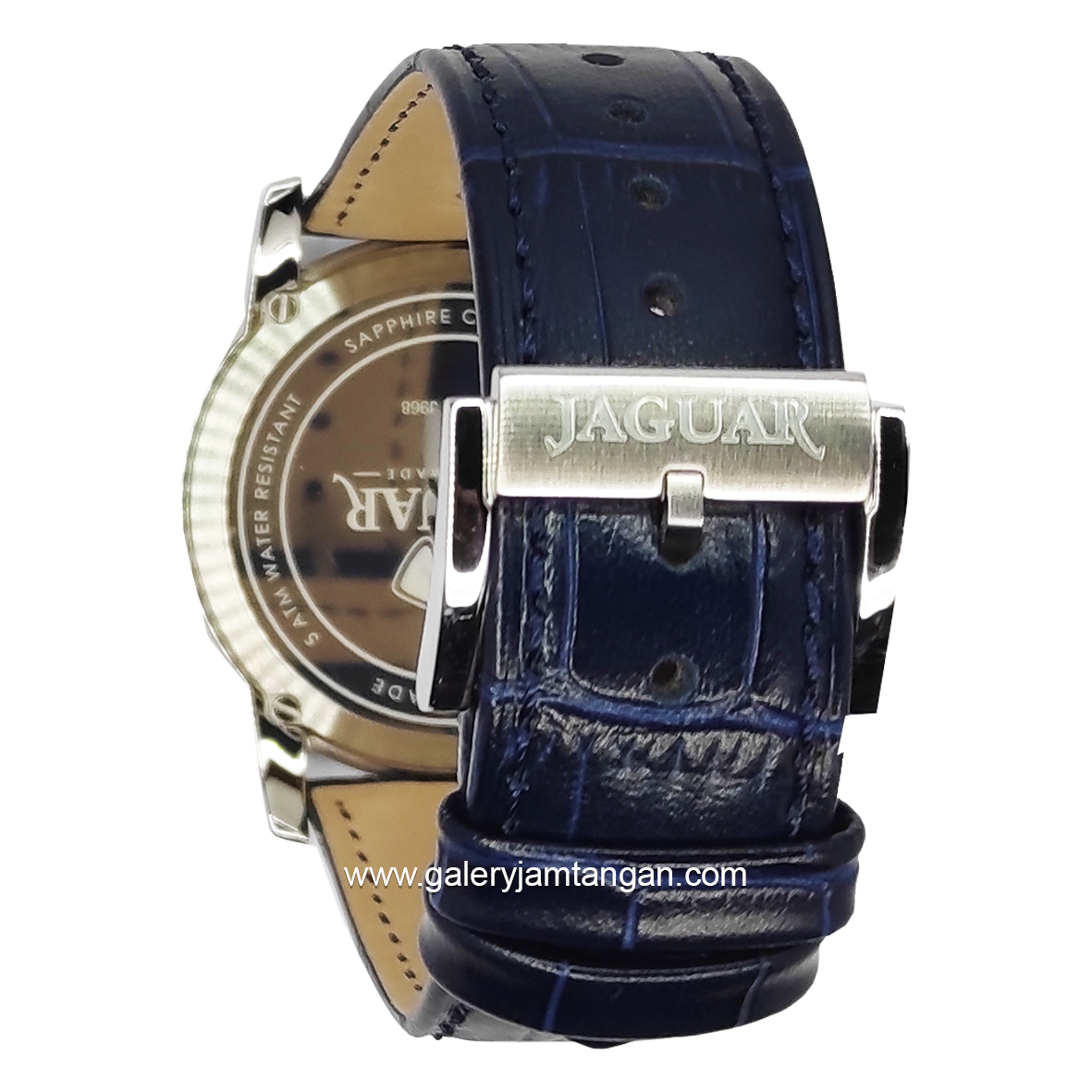 JAGUAR J968/4 Blue Dial White Leather Strap Swiss Made