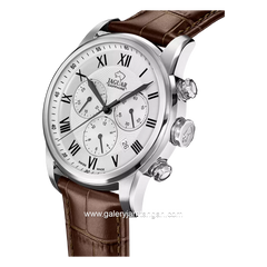 JAGUAR J968/5 Brown Silver Chronograph Leather Shappire Christal Swiss Made