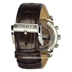 JAGUAR J968/5 Brown Silver Chronograph Leather Shappire Christal Swiss Made