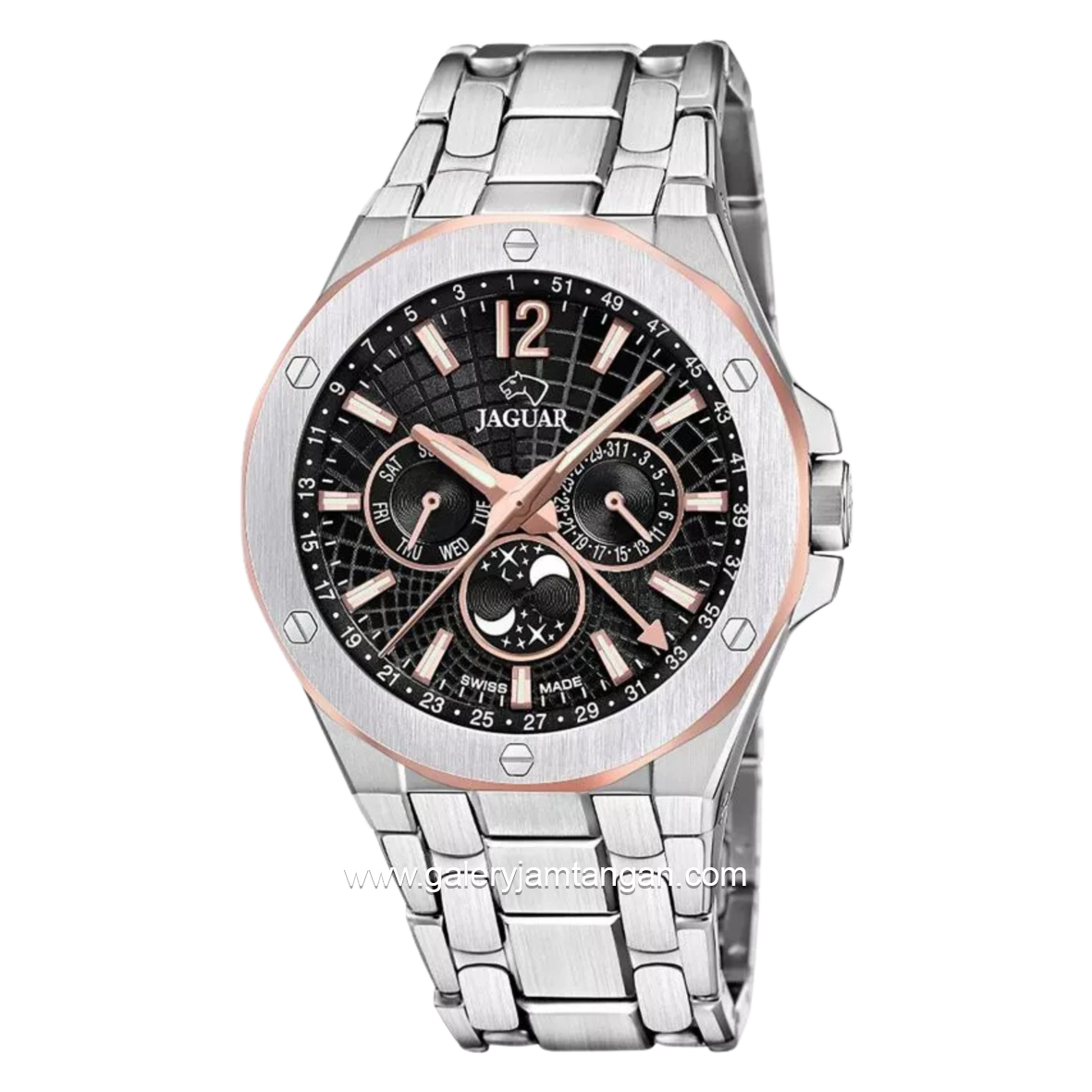 JAGUAR J1039/4 Silver Stainless Steel Swiss Made