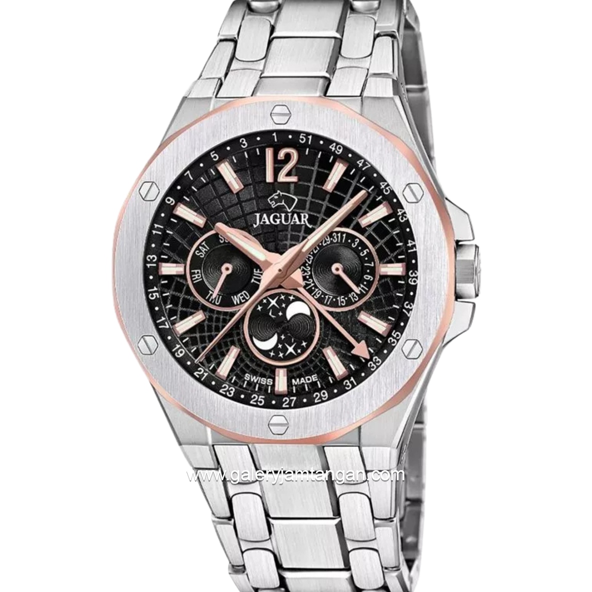 JAGUAR J1039/4 Silver Stainless Steel Swiss Made