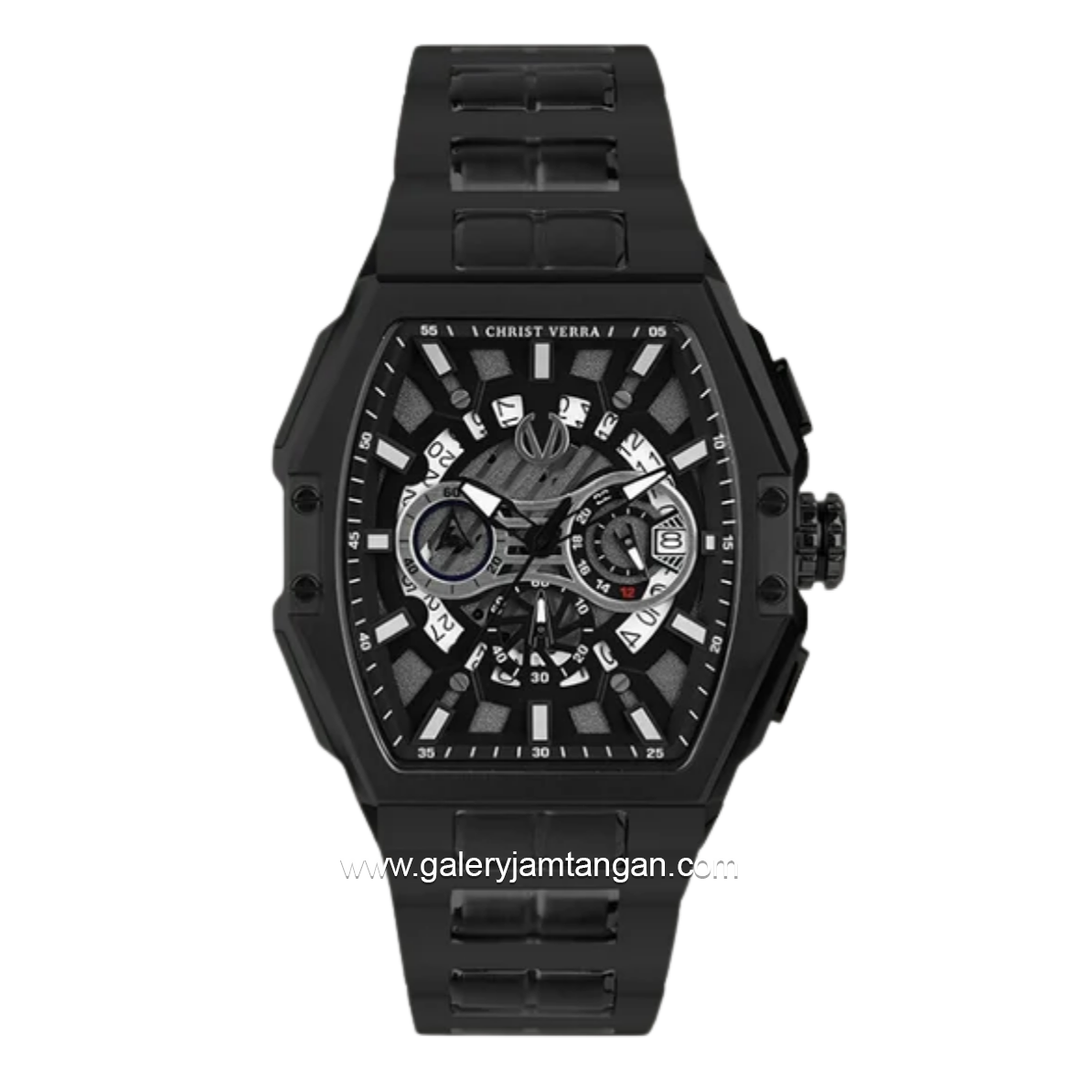 CHRIST VERRA CV 12381G-16 Full Black Stainless Steel Strap