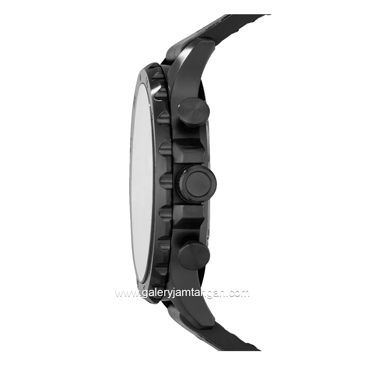 FOSSIL NATE JR1354 Chronograph Black Dial Black Leather Strap