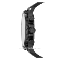 FOSSIL NATE JR1354 Chronograph Black Dial Black Leather Strap