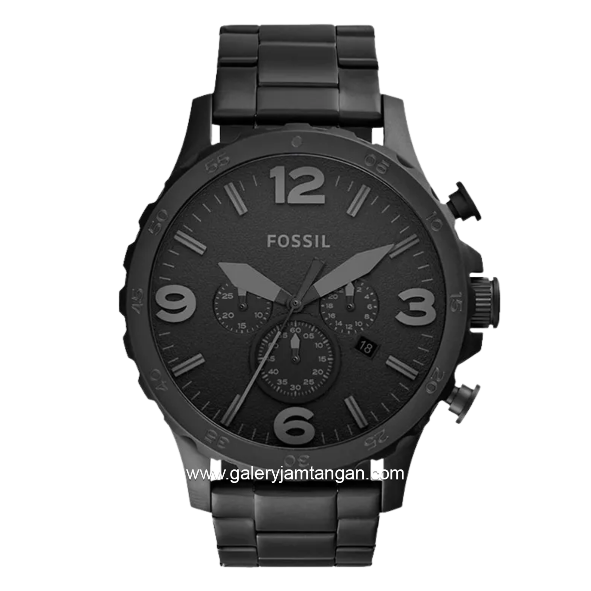 FOSSIL NATE JR1401 Black Stainless Steel Strap