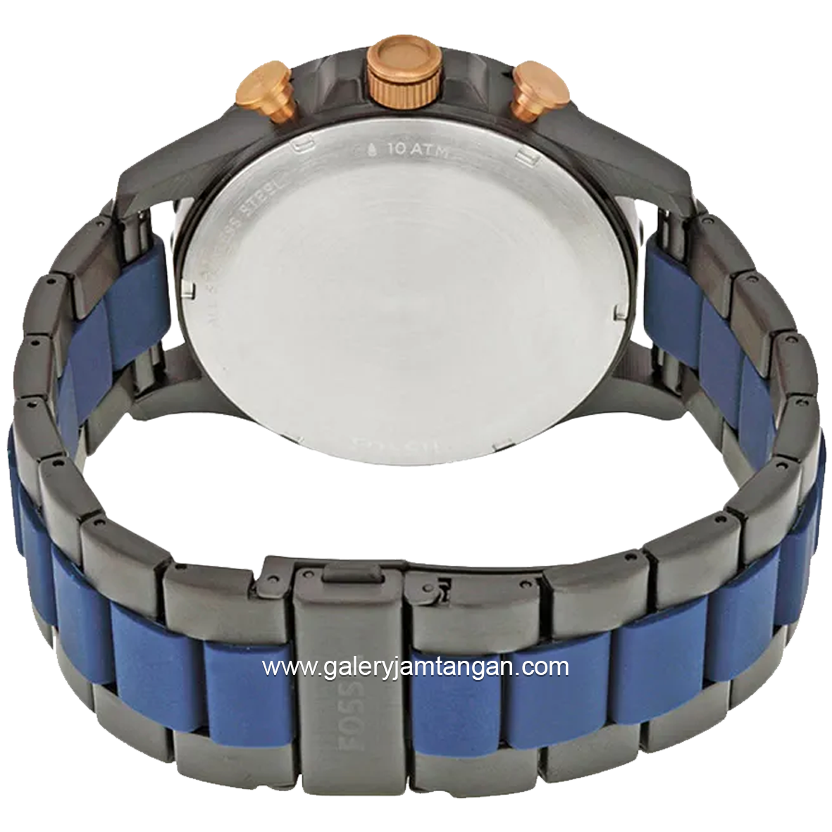 FOSSIL JR1494 Multifunction Grey Blue Stainless Steel Strap