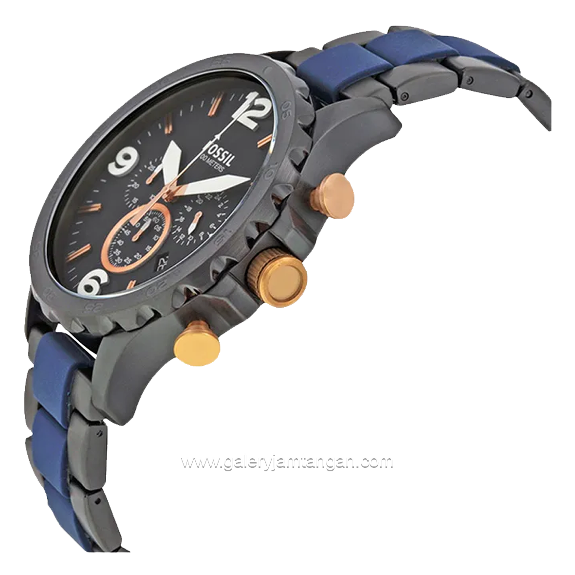 FOSSIL JR1494 Multifunction Grey Blue Stainless Steel Strap