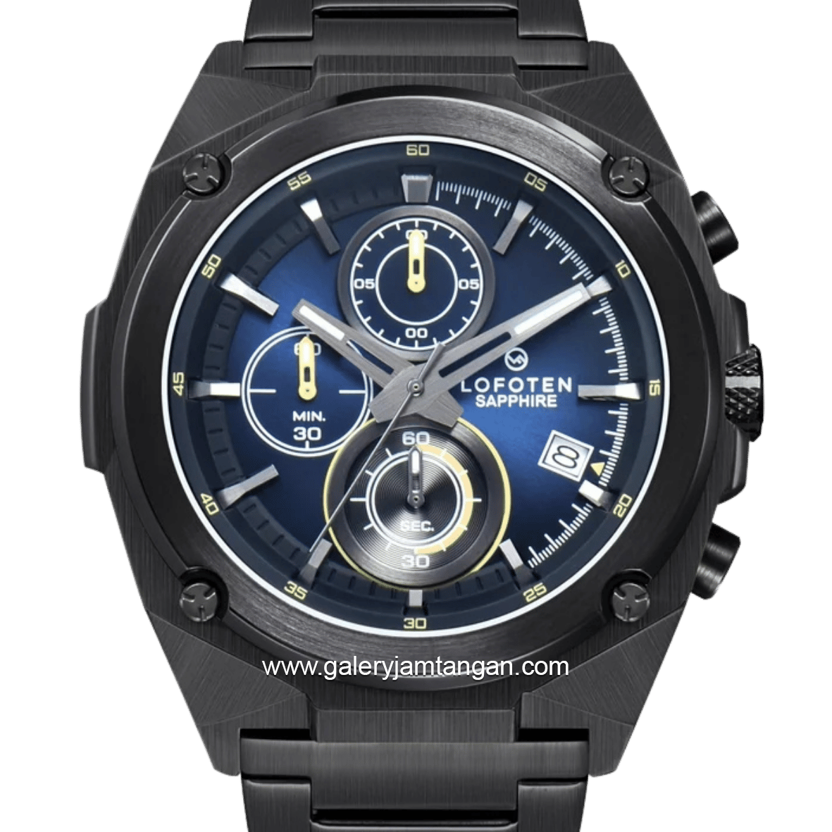 LOFOTEN F-6538MC Black Stainless Steel Extra Silicone Strap
