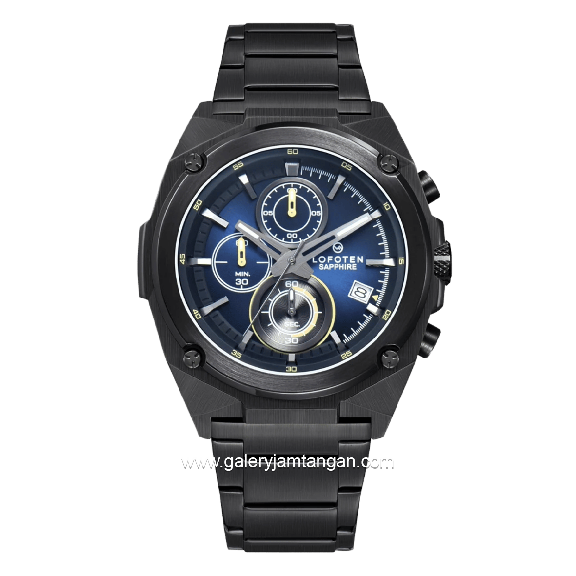 LOFOTEN F-6538MC Black Stainless Steel Extra Silicone Strap