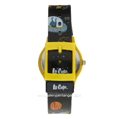 LEE COOPER LC.K.1.757 Kid's Watches Black Yellow Rubber Strap