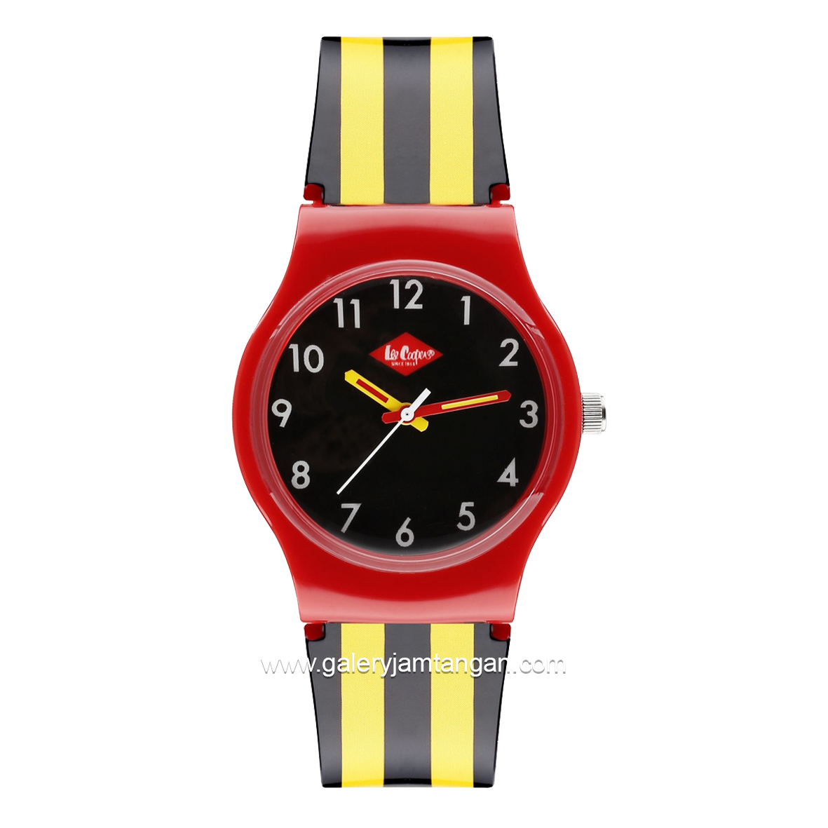 LEE COOPER LC.K.1.851 Kid's Watches Black Yellow Rubber Strap