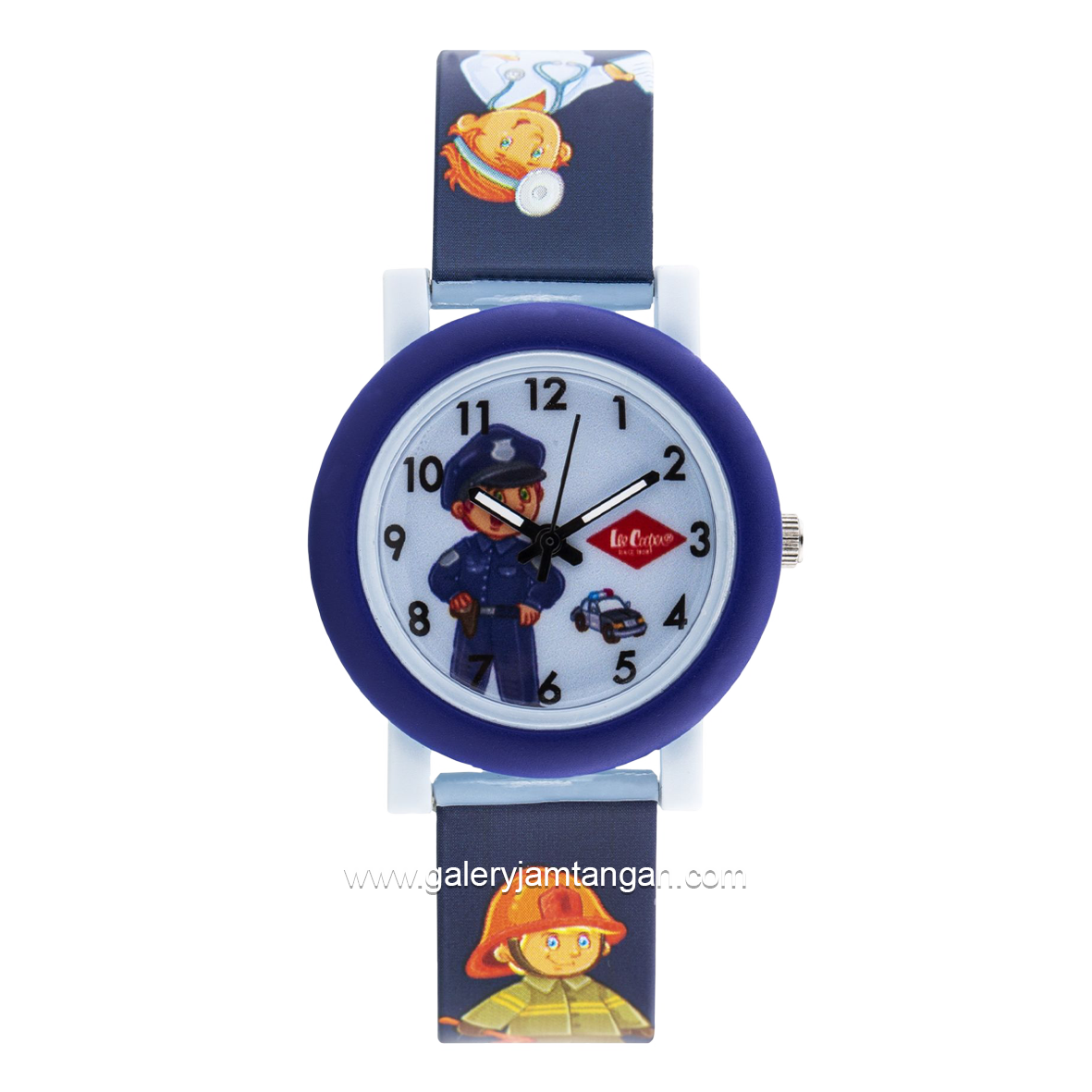 LEE COOPER LC.K.2.069 Kid's Watches Navy Dial White Rubber Strap