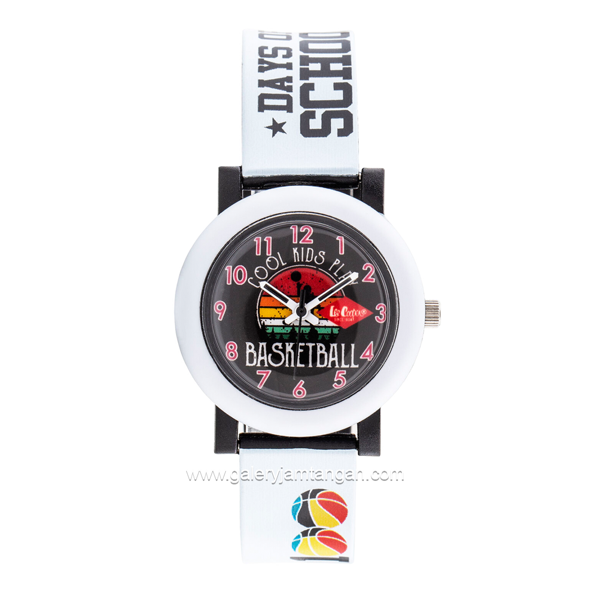 LEE COOPER LC.K.2.653 Kid's Watches White Black Rubber Strap